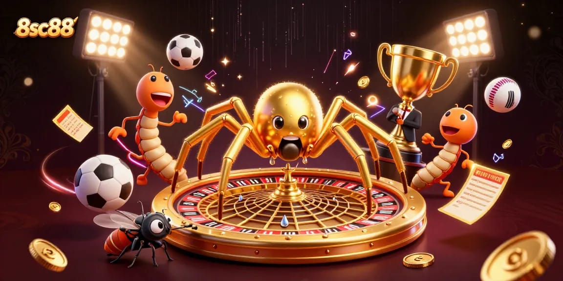 Engage in thrilling bets and spins at 8sc88 casino with dynamic game elements and vibrant characters.
