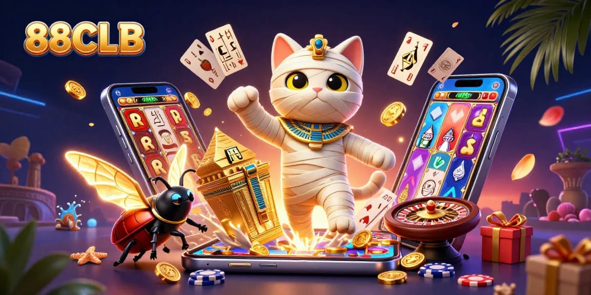 88CLB offers a lively casino experience with a magical Egyptian theme, showcasing engaging games and rewards.