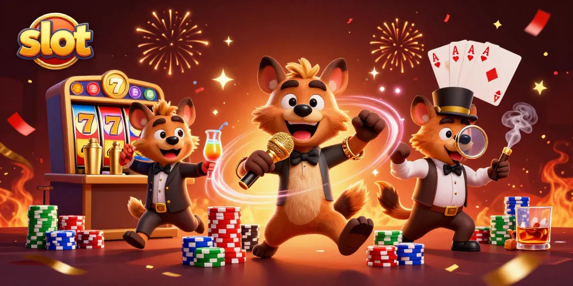 Memenangkan slot dengan keceriaan kartu slot dan hyena di klub kasino