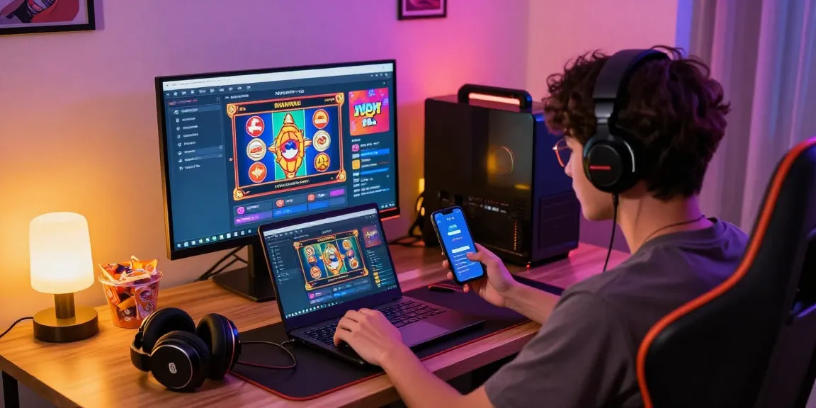 Online gaming with ngamenjitu interface in a vibrant home setup