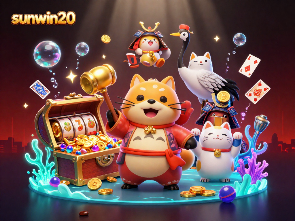Experience winning moments with sunwin20 in a vibrant casino world filled with playful characters and treasure.