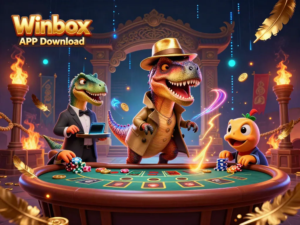 Experience the excitement of a 3D casino scene with Winbox APK Download bringing thrilling gameplay to life.