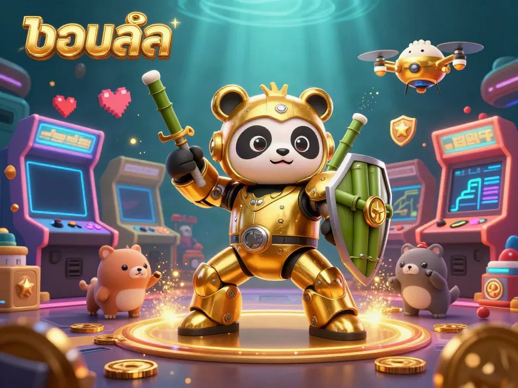Experience the excitement of บอลสด with our dynamic 3D gaming-themed illustration, showcasing thrilling action and colorful visuals.