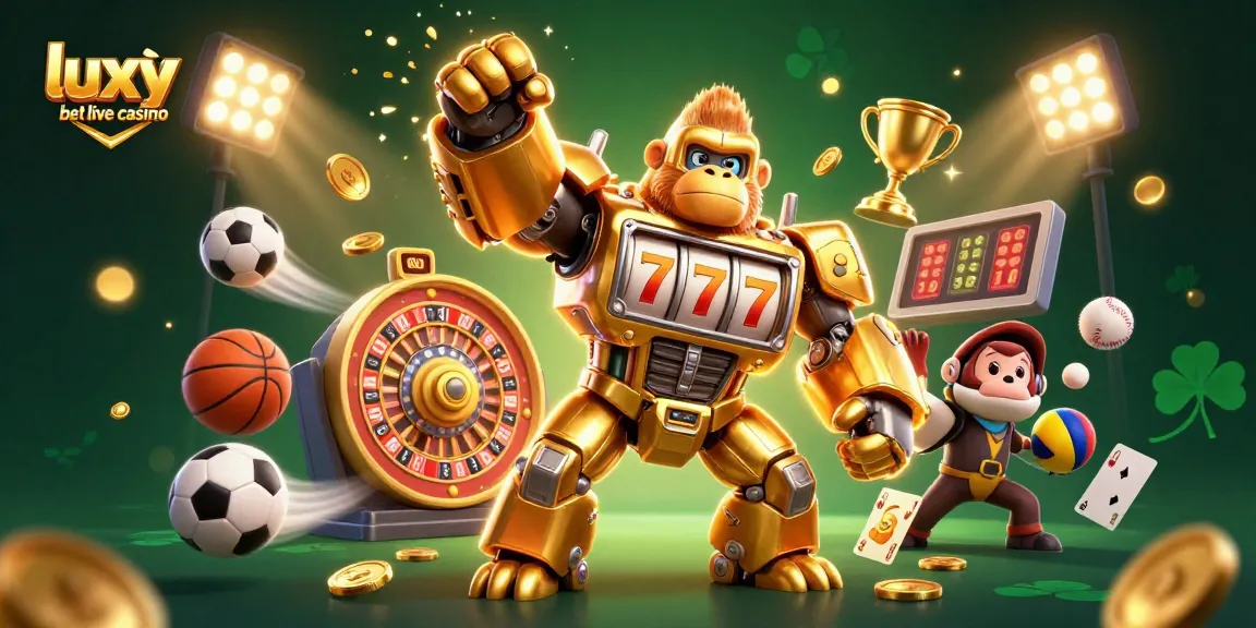 Experience the thrill of luxy bet live casino with a vibrant 3D scene showcasing dynamic gaming excitement.