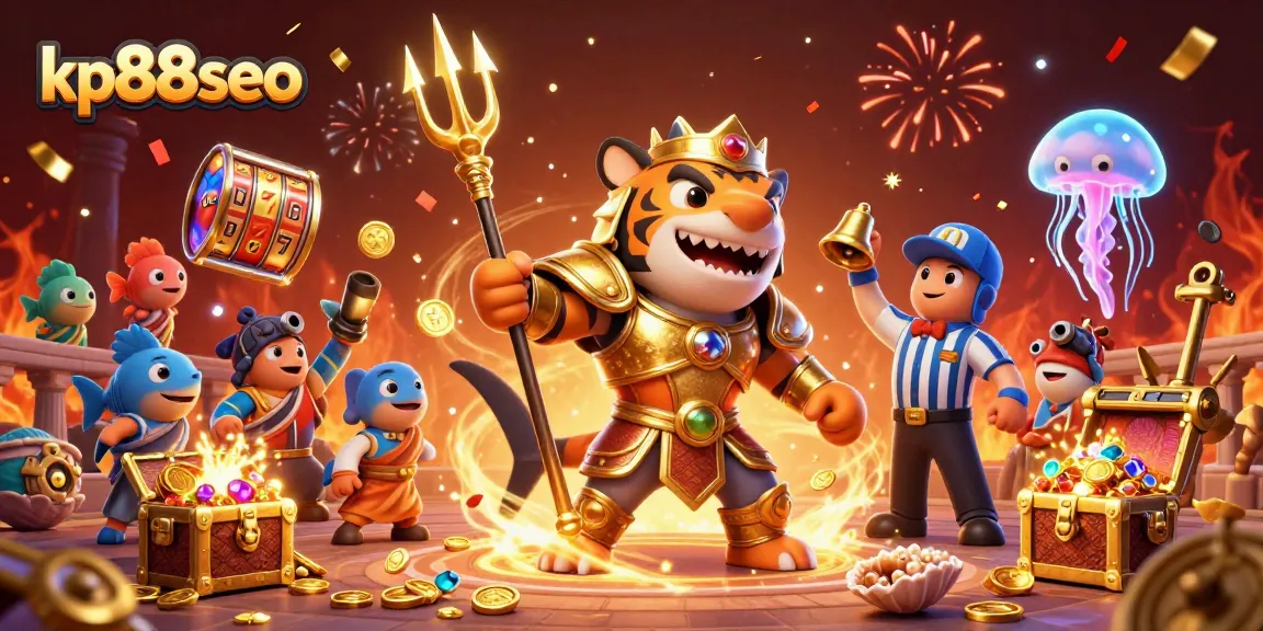 Engage in thrilling betting adventures with kp88seo in a vibrant underwater casino scene.