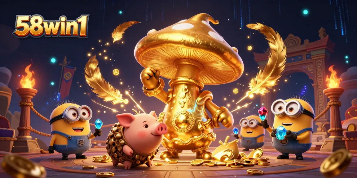 Engage with 58win1 in a vibrant 3D casino adventure, featuring treasure hunting and magic!