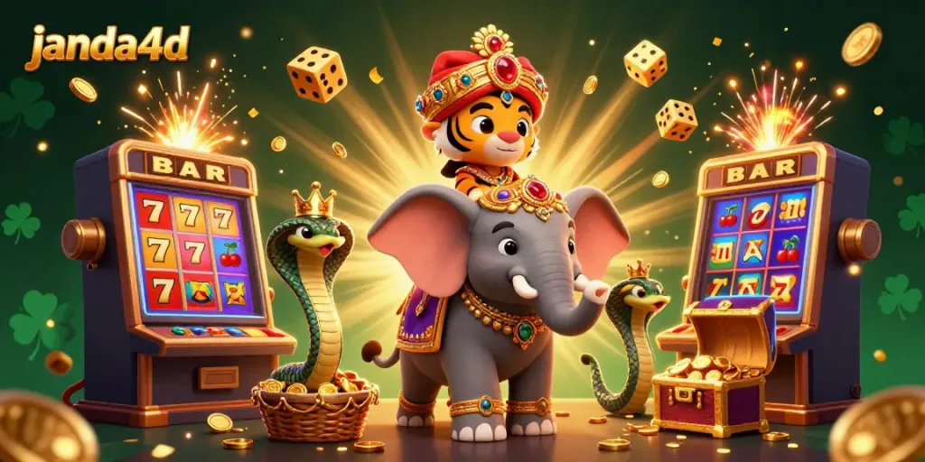 Slot permainan janda4d yang menarik dengan elemen jackpot dan karakter yang kaya detail.