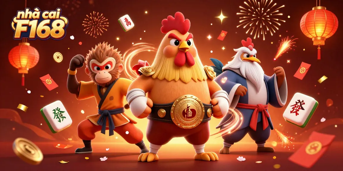 Engage with thrilling gaming at nhà cái F168, highlighted by vivid characters and dynamic casino elements.