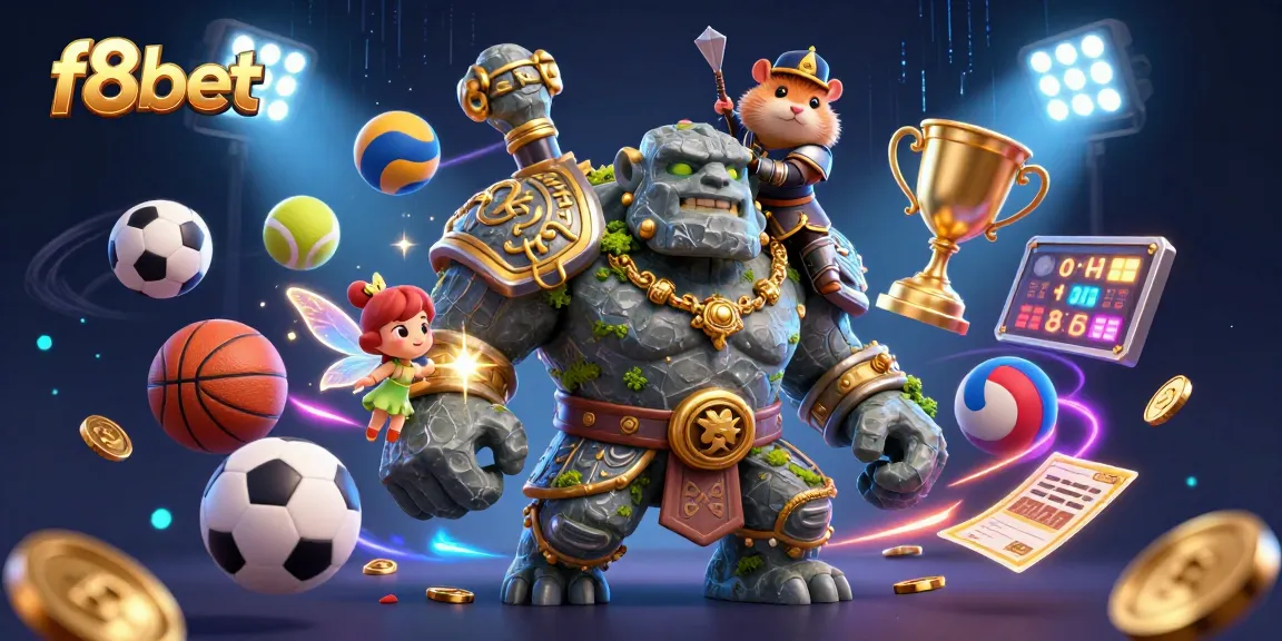 Experience thrilling gameplay with f8bet in this vibrant, dynamic 3D casino scene filled with action and excitement.
