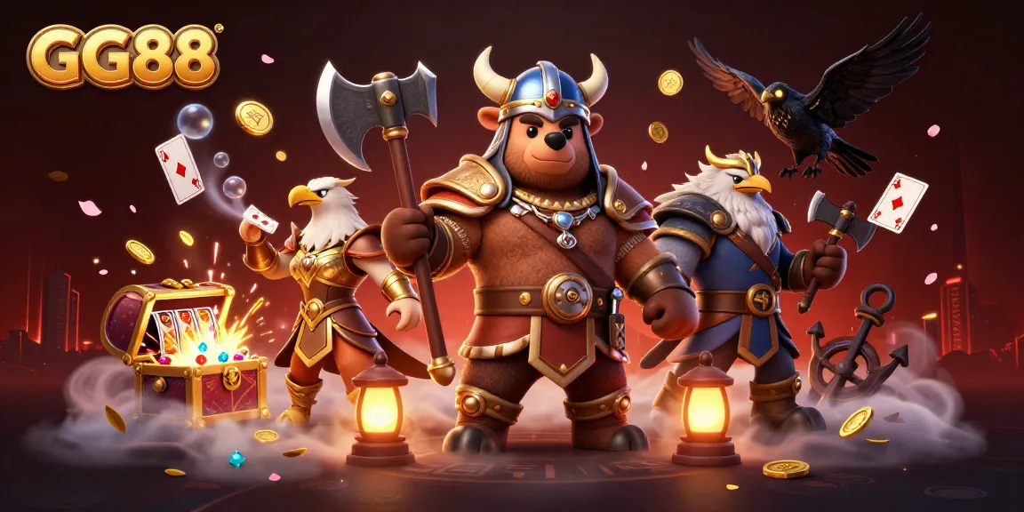 Experience the excitement of GG88 with dynamic casino elements and vibrant gaming visuals.