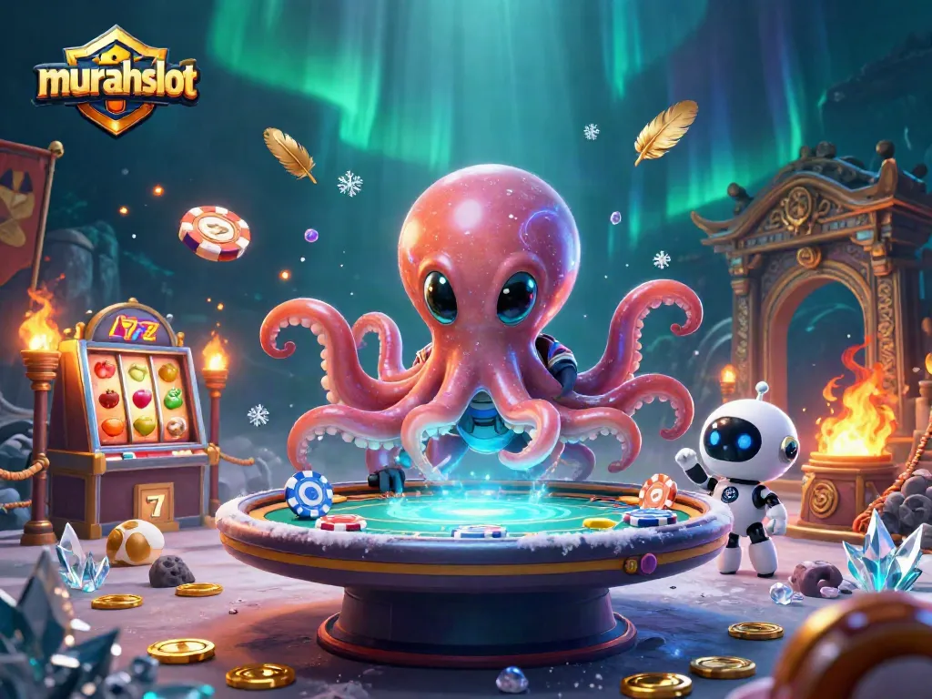 Permainan slot menarik di murahslot dengan alien dan robot dalam suasana galaksi yang fantastis.