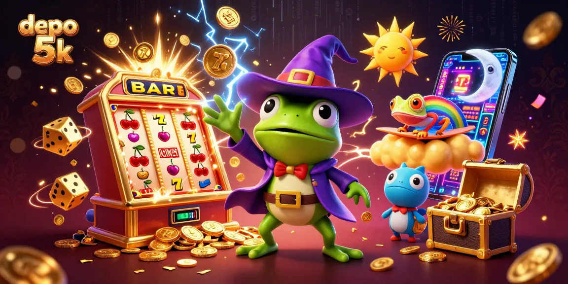 Experience the thrill of depo 5k with vibrant characters and dynamic casino elements.
