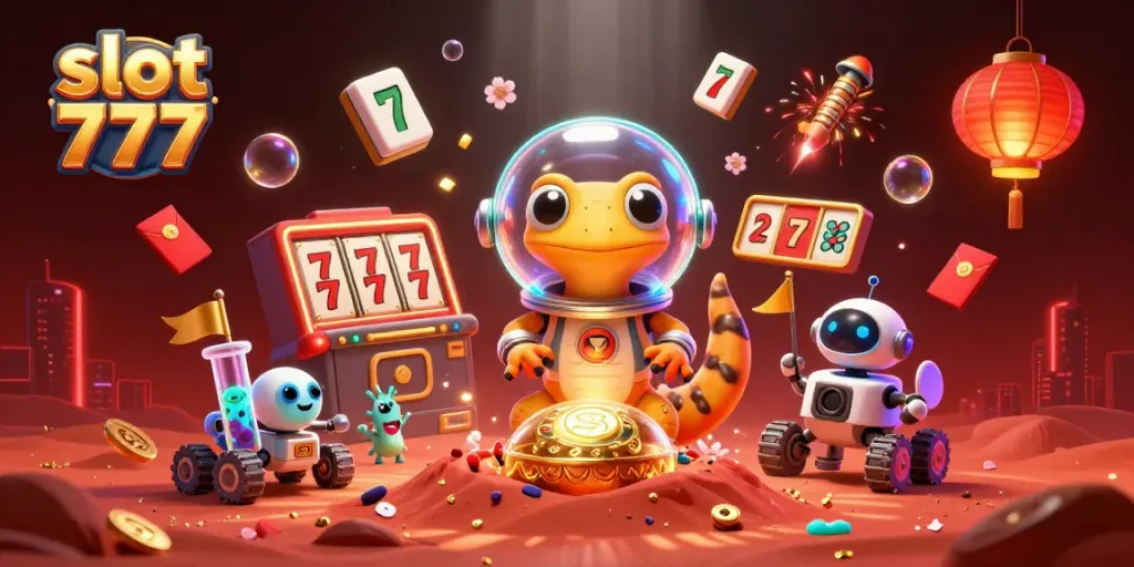 Slot 777 menggugah selera dengan kisah Martian gecko dan desain kasino yang unik.