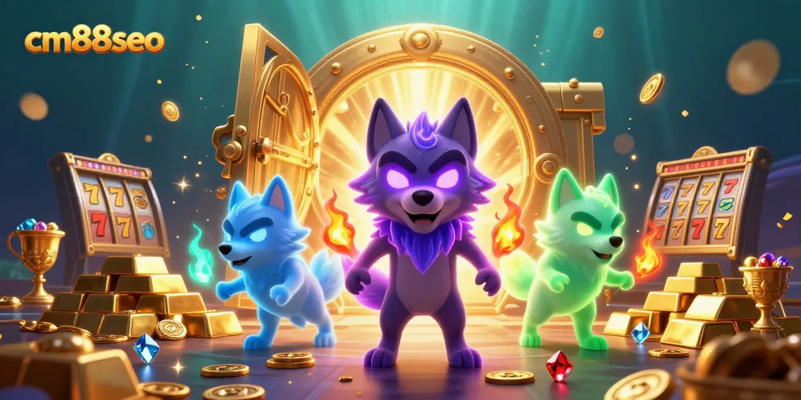 Engage in thrilling slots action at cm88seo with vibrant casino characters and stunning treasures!
