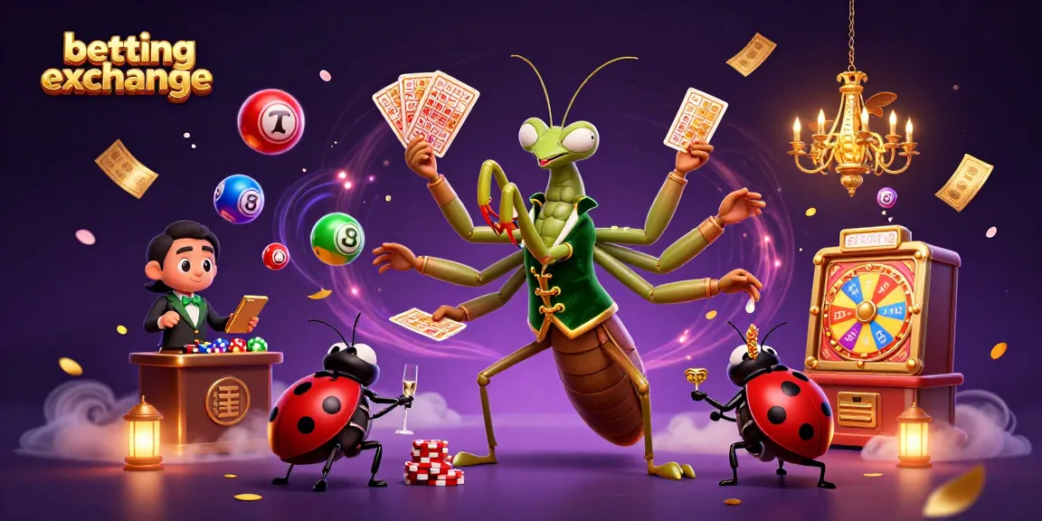 Experience the vibrant betting exchange atmosphere with 3D characters dealing cards and spinning games.