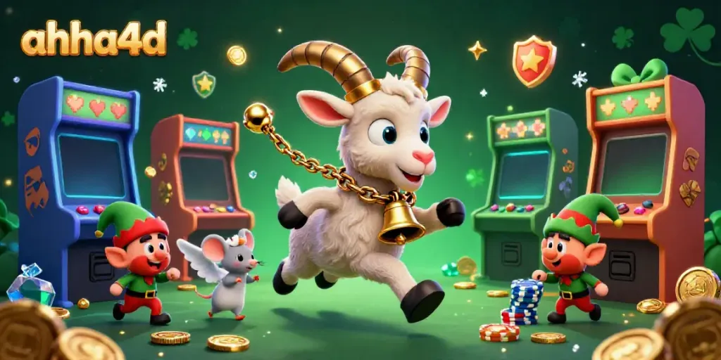 AHHA4D menyajikan suasana kasino menakutkan yang dihiasi dengan karakter unik dan permainan arcade yang memukau.