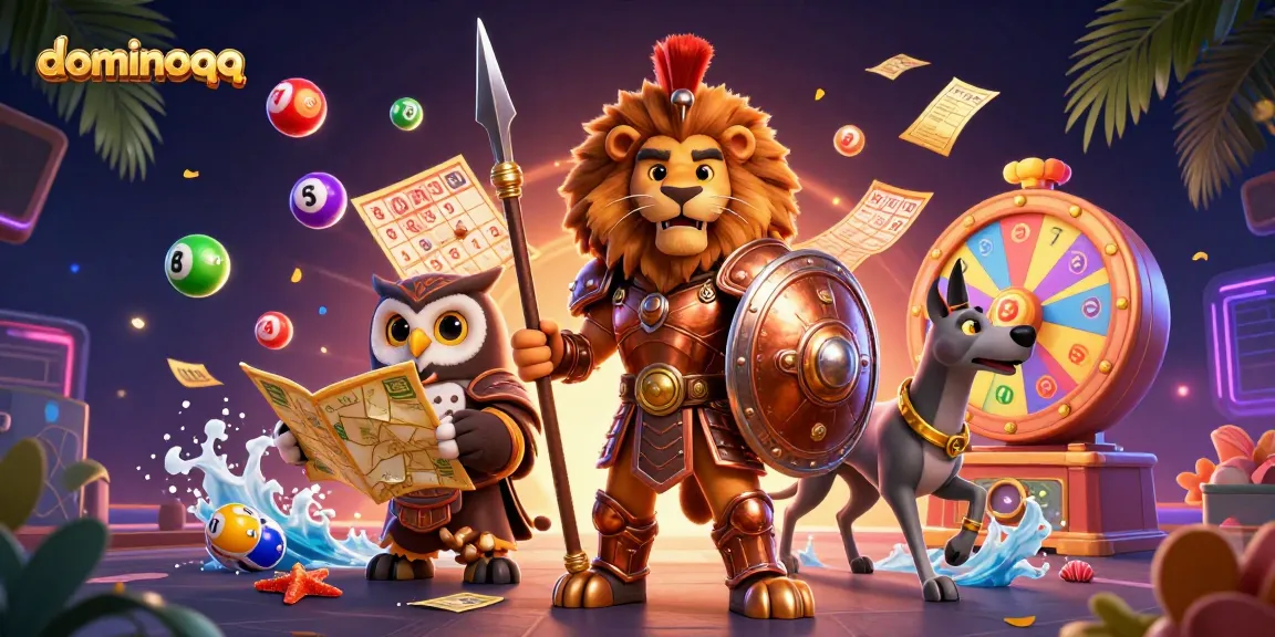 Play dominoqq and enjoy thrilling winnings with vibrant gaming elements and lively characters.