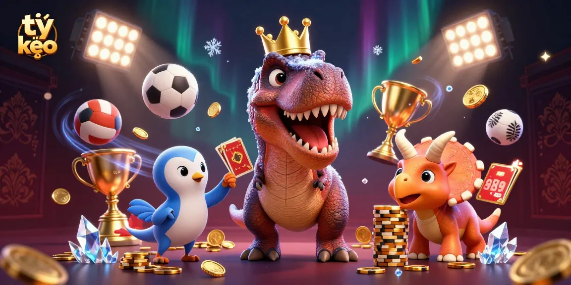 Experience tỷ lệ kèo with dynamic sports scenes featuring charming cartoon dinosaurs and gambling excitement