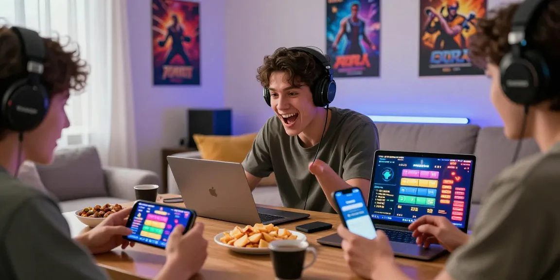 Tiranga Games players enjoying color prediction and crash games in a cozy living room, showcasing vibrant gaming atmosphere.