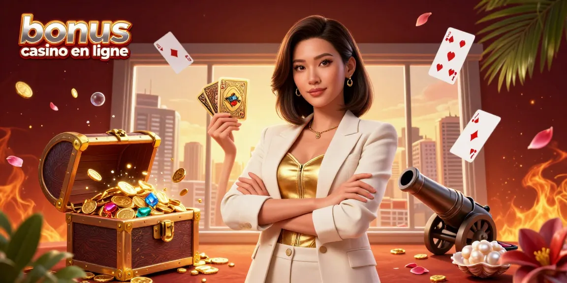Win with the best bonus casino en ligne in this vibrant 3D scene showcasing elegance.