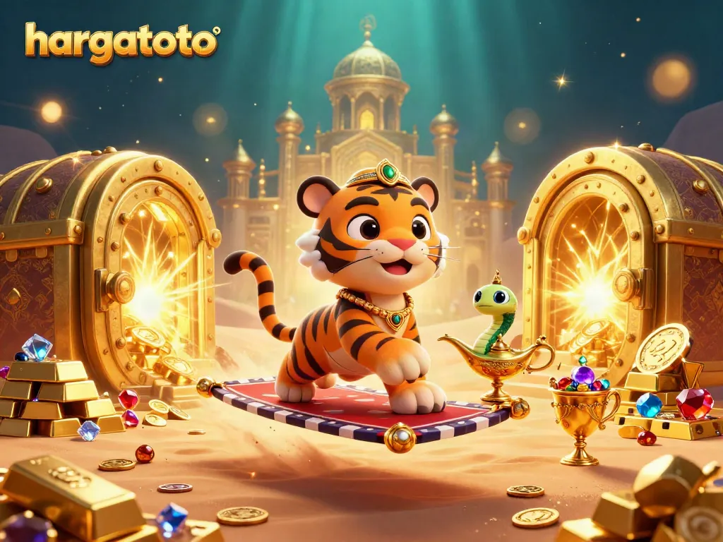 Permainan hargatoto yang menampilkan sultan harimau dan lampu ajaib dalam ilustrasi menarik.