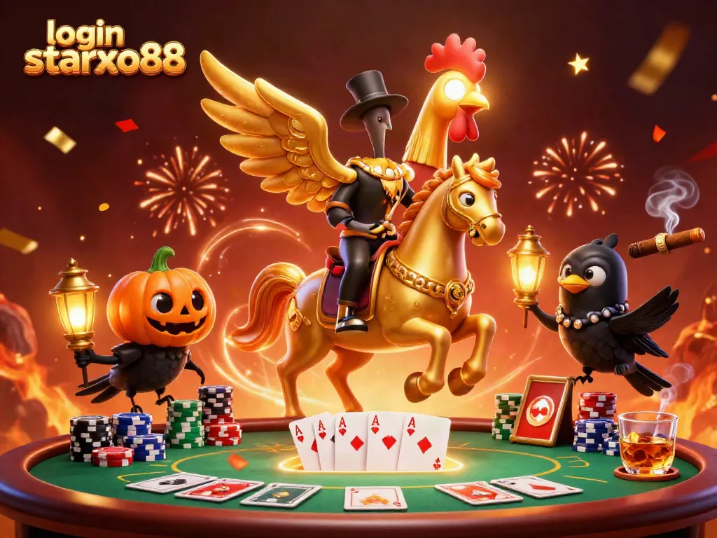 Join the gaming action as you login starxo88 at a vibrant, exciting casino scene.