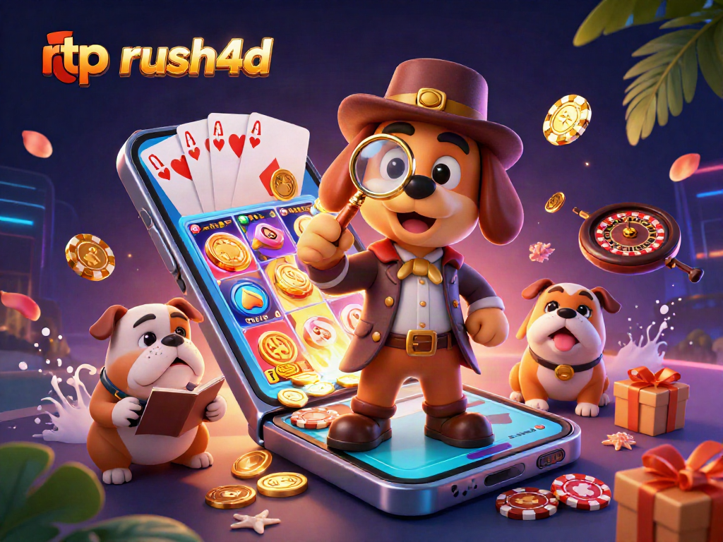 RTP Rush4D membawa Anda terhadap petualangan taruhan dengan karakter mencolok dalam ilustrasi kasino.