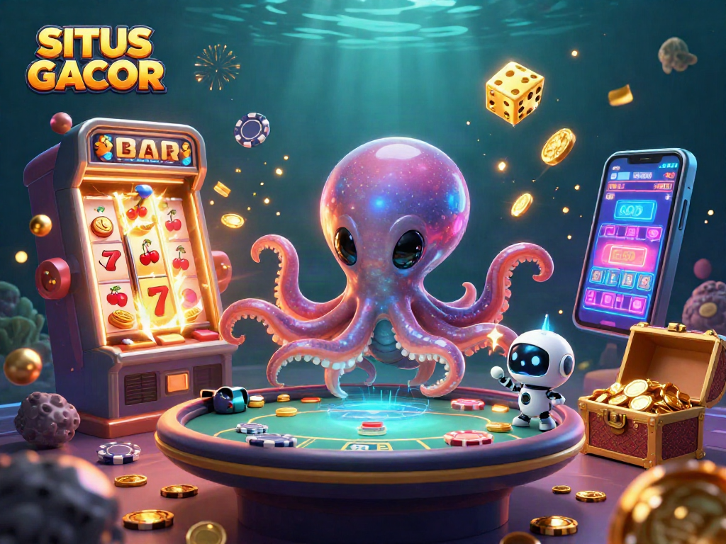 Experience thrilling moments with SITUS GACOR featuring a vibrant alien octopus at a casino!