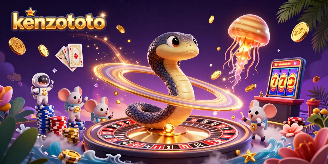 Kenzototo invites players to engage with exciting casino games within a vibrant cosmic setting.