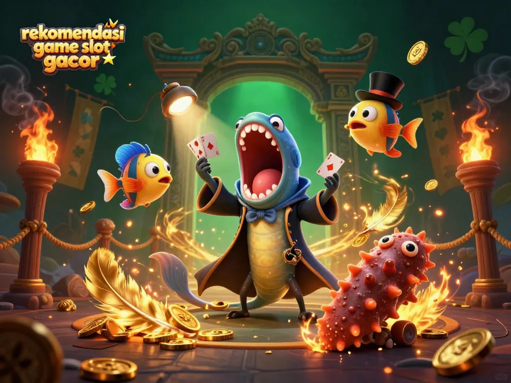 Gulper eel dan anglerfish beraksi dalam rekomendasi game slot gacor yang memukau, penuh keseruan dan elemen kasino.