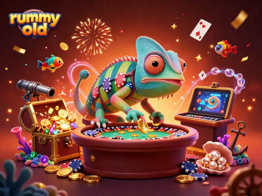 Experience exciting gameplay on the rummy old platform with vibrant 3D characters and dynamic casino elements.