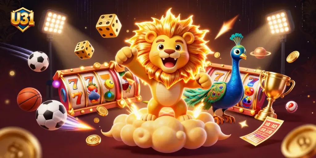 Experience the excitement of U31 with vibrant slots and dynamic characters in a modern casino setting.