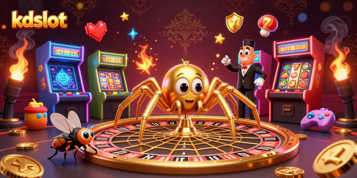 Spin the golden web and bet big with kdslot as colorful arcade elements enhance the casino thrill.