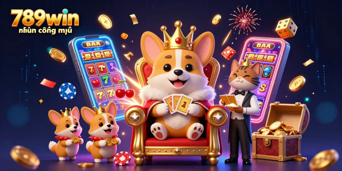 Win big with exciting themes at 789win hiện đang mở, featuring vibrant casino game visuals and characters.